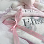 Personalised Pink Blanket And Comforter Set, thumbnail 9 of 10
