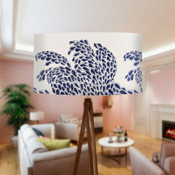 Little Fishes Wave, Coastal Lamp Shade, 5 of 5