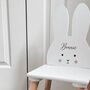 Personalised Wooden Bunny Rabbit Chair, thumbnail 4 of 4