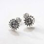 Sterling Silver Sun And Moon Stud Earrings, thumbnail 4 of 6