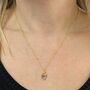 April Birthstone Necklace,Herkimer Diamond, Gold Plated, thumbnail 4 of 6