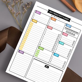 A5 Daily Productivity Desk Pad Planner, 7 of 7