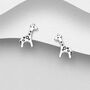 Stand Tall Stand Proud Sterling Silver Giraffe Earrings, thumbnail 2 of 6