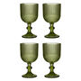 Palermo Set Of Four Green Ribbed Wine Glasses, thumbnail 2 of 5