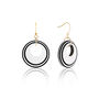 White And Black Circular Earrings, thumbnail 1 of 7