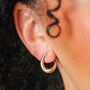 Illusion Swirl Drop Hoop In Gold, thumbnail 2 of 4