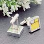 Art Deco Cufflinks | Clarice Cliff | Sterling Silver, thumbnail 2 of 3
