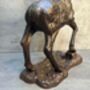 33cm Heavy Cast Iron Deer Figurine Standing Stag On Plinth, thumbnail 4 of 9