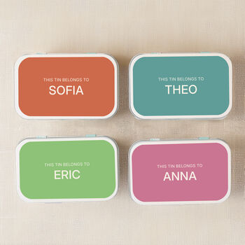 Personalised Plain Text Keepsake Tin, 5 of 5
