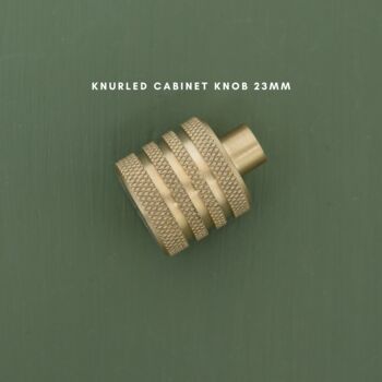 Knurled Kitchen Handles And Knobs Satin Brass, 7 of 12
