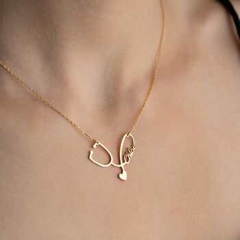 Stethoscope Necklace With Name, 5 of 7