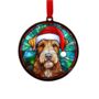 Airedale Terrier In Santa Hat Suncatcher Decoration, thumbnail 6 of 6