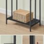 Freestanding Towel Rack With Three Bars And Hooks, thumbnail 5 of 7