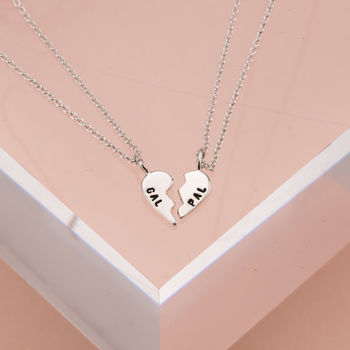 Personalised Piece Of My Heart Necklace Set, 3 of 5