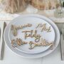 Personalised Scripted Wooden Wedding Place Name, thumbnail 8 of 12