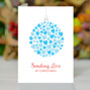 Sending Love At Christmas, Bauble Card, thumbnail 1 of 2