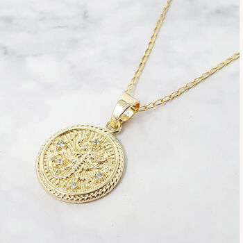 Scorpio Zodiac Star Sign Gold Plated Necklace, 2 of 4