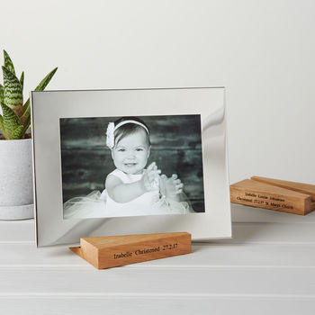 Silver Photo Frame With Personalised Stand, 9 of 11