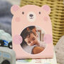 Personalised Pink Bear Baby Gift Photo Frame, thumbnail 2 of 3