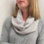 Knitted Lambswool Snood With Line Pattern, thumbnail 4 of 5