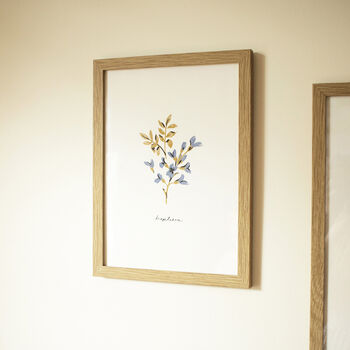 Blue Flower Botanical Print Baptisia, Unframed, 2 of 3