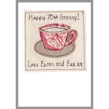 Personalised Tea Cup Birthday Card For Her, 2 of 12