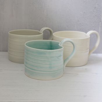Hand Thrown Porcelain Straight Sided Mug, 4 of 7