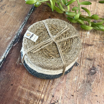 Respiin Set Of Six Seagrass And Jute Coasters Naturals, 2 of 8