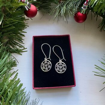 Sterling Silver Disc Drop Earrings, 4 of 7