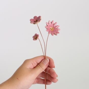 Ceramic Fuchsia Flower Stems Set In Three Styles, 2 of 8