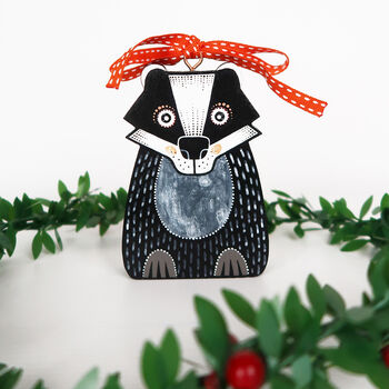 Fox, Badger And Squirrel Christmas Tree Decorations, 4 of 8