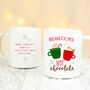 Personalised Cute Christmas Hot Chocolate Mug, thumbnail 4 of 4