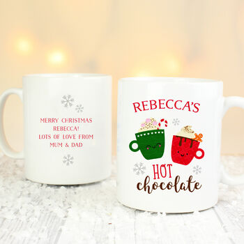Personalised Cute Christmas Hot Chocolate Mug, 4 of 4