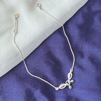 925 Silver Cowrie Shell Indian Payal Anklet, 4 of 5