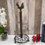 Brown Iron Cockerel Kitchen Roll Holder Metal Stand, thumbnail 7 of 10