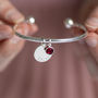 Child's Personalised Disc Birthstone Bangle, thumbnail 5 of 11