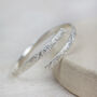 Sterling Silver Lace Textured Christening Bangle, thumbnail 2 of 4