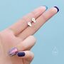 Sterling Silver Power Fist Stud Earrings, thumbnail 4 of 10
