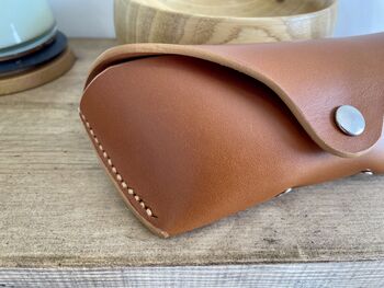 Personalised Tan Leather Sunglasses Case, 5 of 12