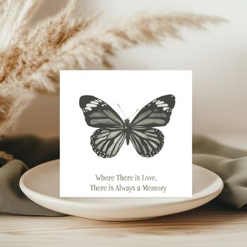 Butterfly Memory Sympathy Greeting Card, 3 of 6