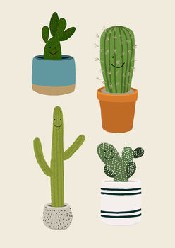 Happy Cactus Print, 2 of 2