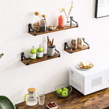 Pack Of Three Decorative Wall Floating Shelves, 4 of 5