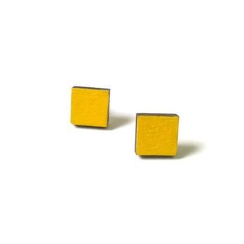 Geometric Square Stud Earrings, 10 of 11
