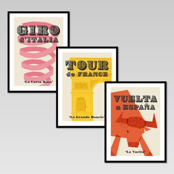 Tour De France Grand Tour Cycling Art Print, 11 of 11