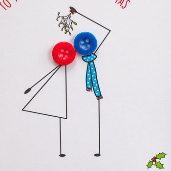 'To My Boyfriend At Christmas' Button Card, 4 of 5