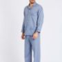 Men's Pyjamas Garrison Blue Herringbone, thumbnail 3 of 3