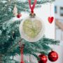 Personalised Vintage Map Christmas Bauble, thumbnail 3 of 4