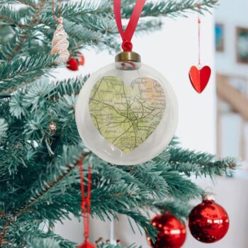 Personalised Vintage Map Christmas Bauble, 3 of 4