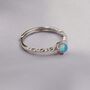 Sterling Silver Adjustable Opal Gemstone Ring, thumbnail 4 of 12