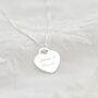 Sterling Silver Heart Charm Message Necklace, thumbnail 2 of 11